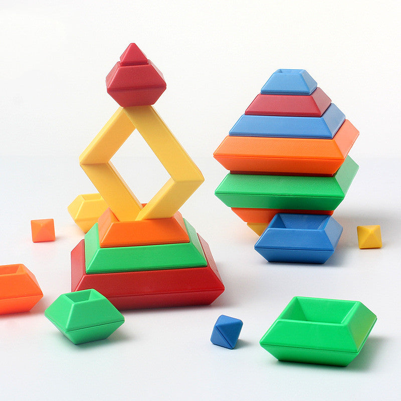 Build, Stack & Learn Rainbow Rings Toy