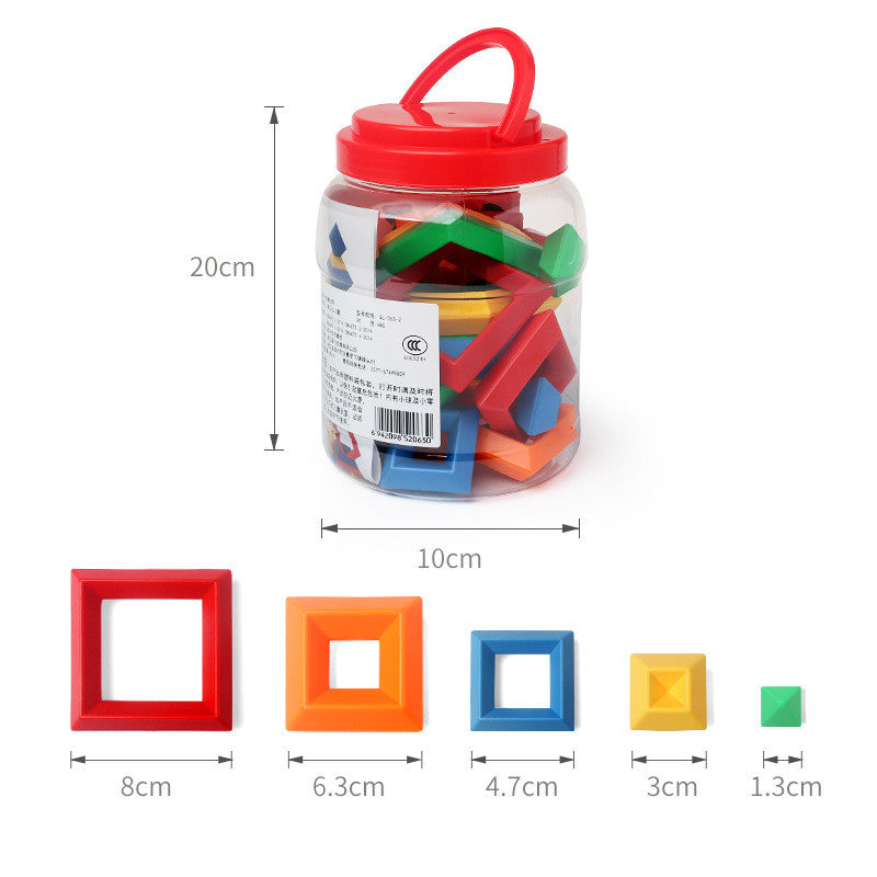 Build, Stack & Learn Rainbow Rings Toy