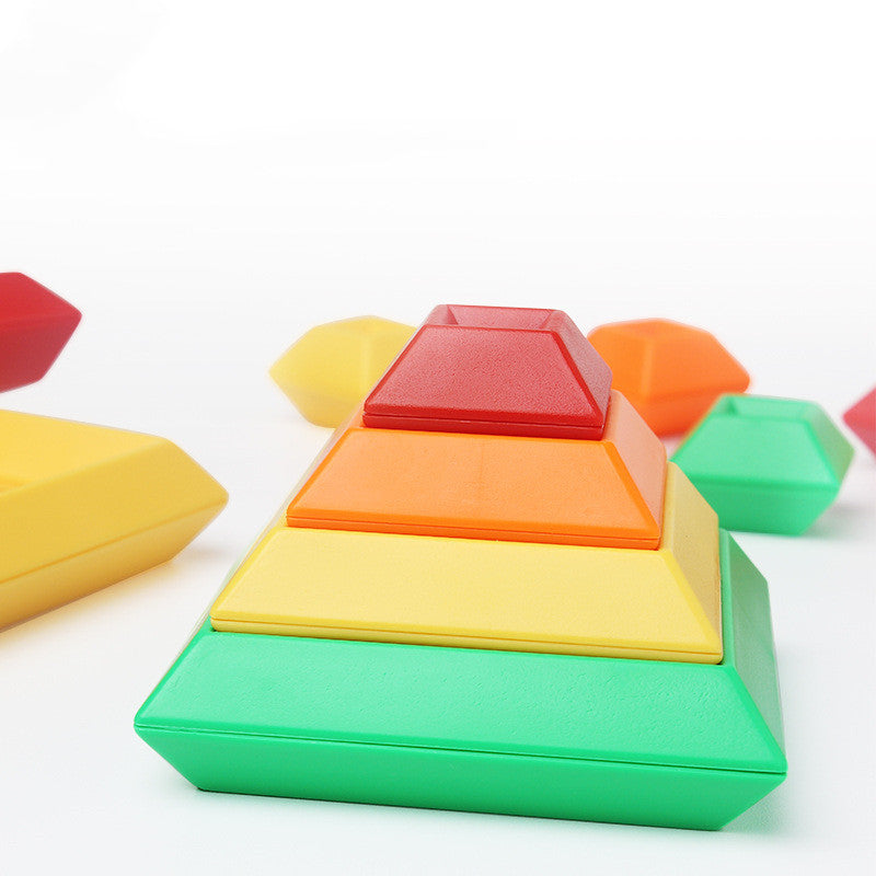 Build, Stack & Learn Rainbow Rings Toy