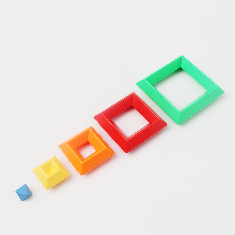 Build, Stack & Learn Rainbow Rings Toy