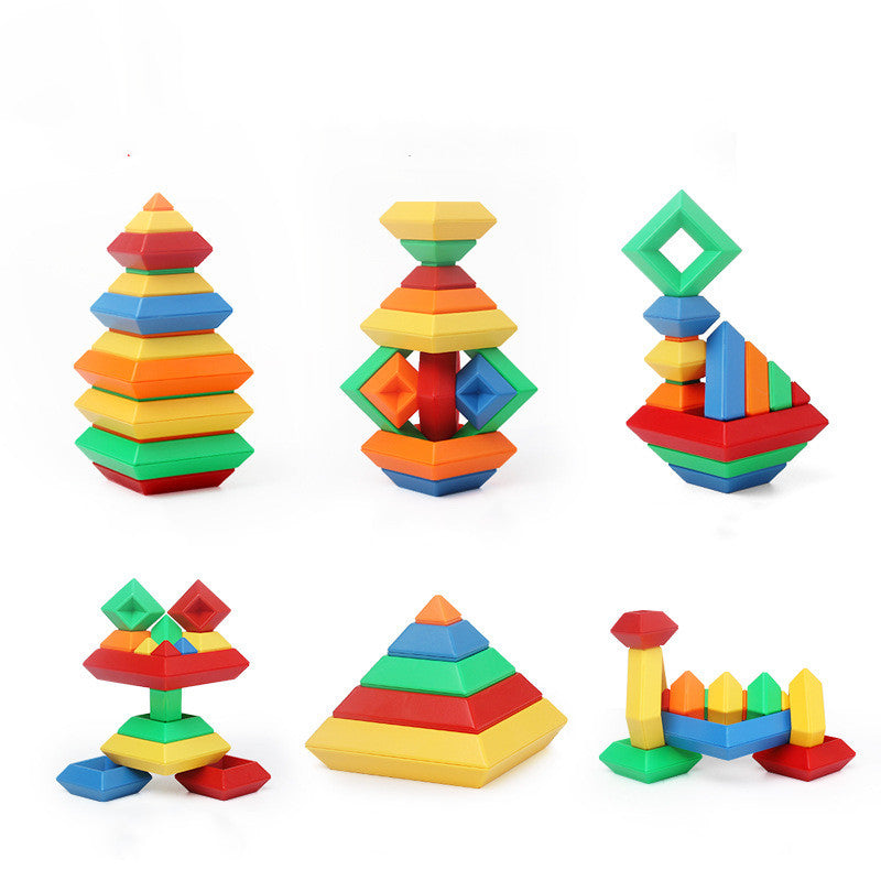 Build, Stack & Learn Rainbow Rings Toy