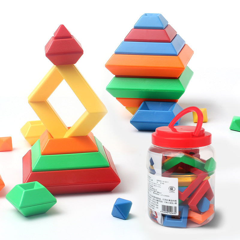 Build, Stack & Learn Rainbow Rings Toy