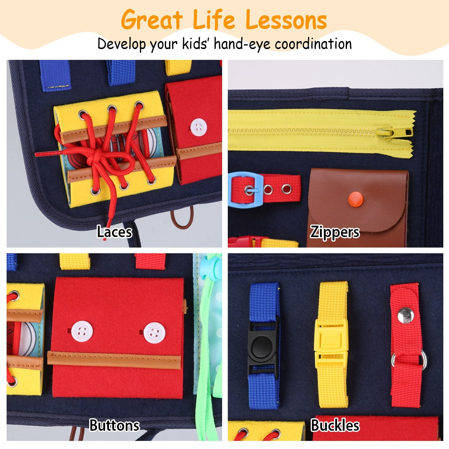 BrainBoost Sensory Busy Board for Little Learners
