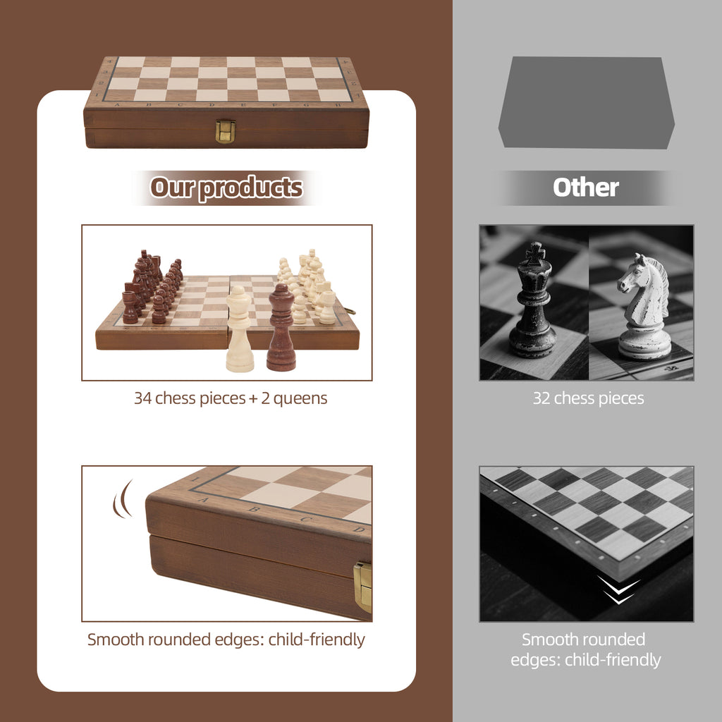 BrainBoost Magnetic Portable Chess Set for All Ages