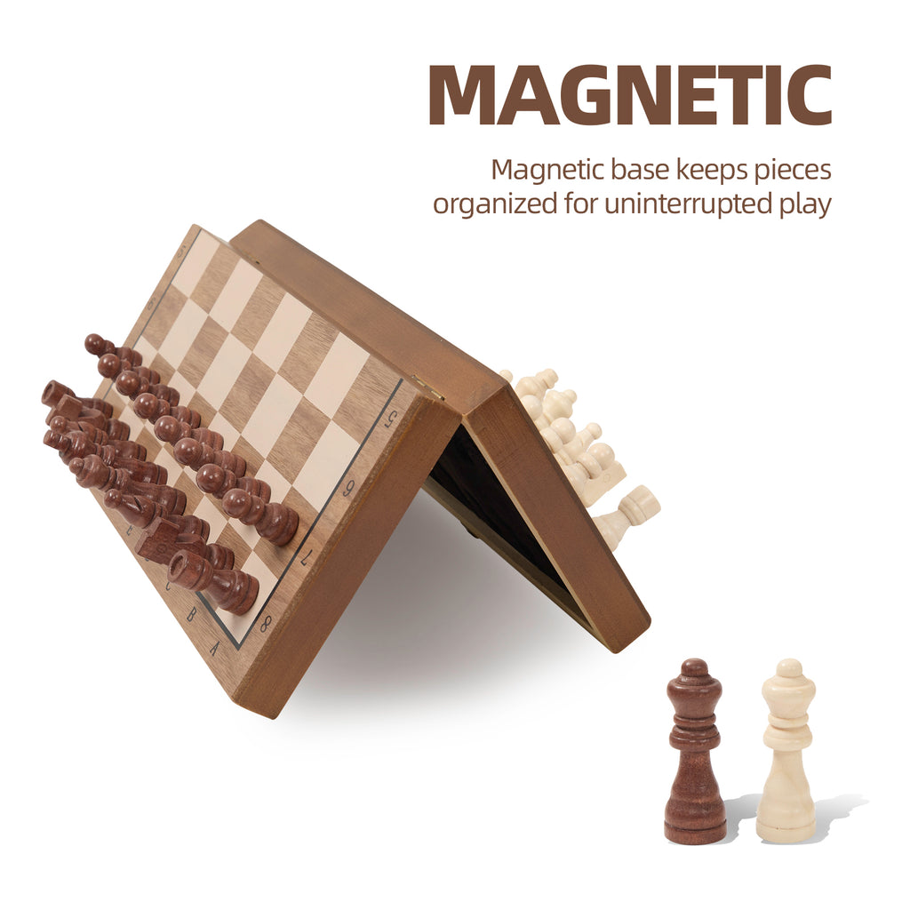 BrainBoost Magnetic Portable Chess Set for All Ages