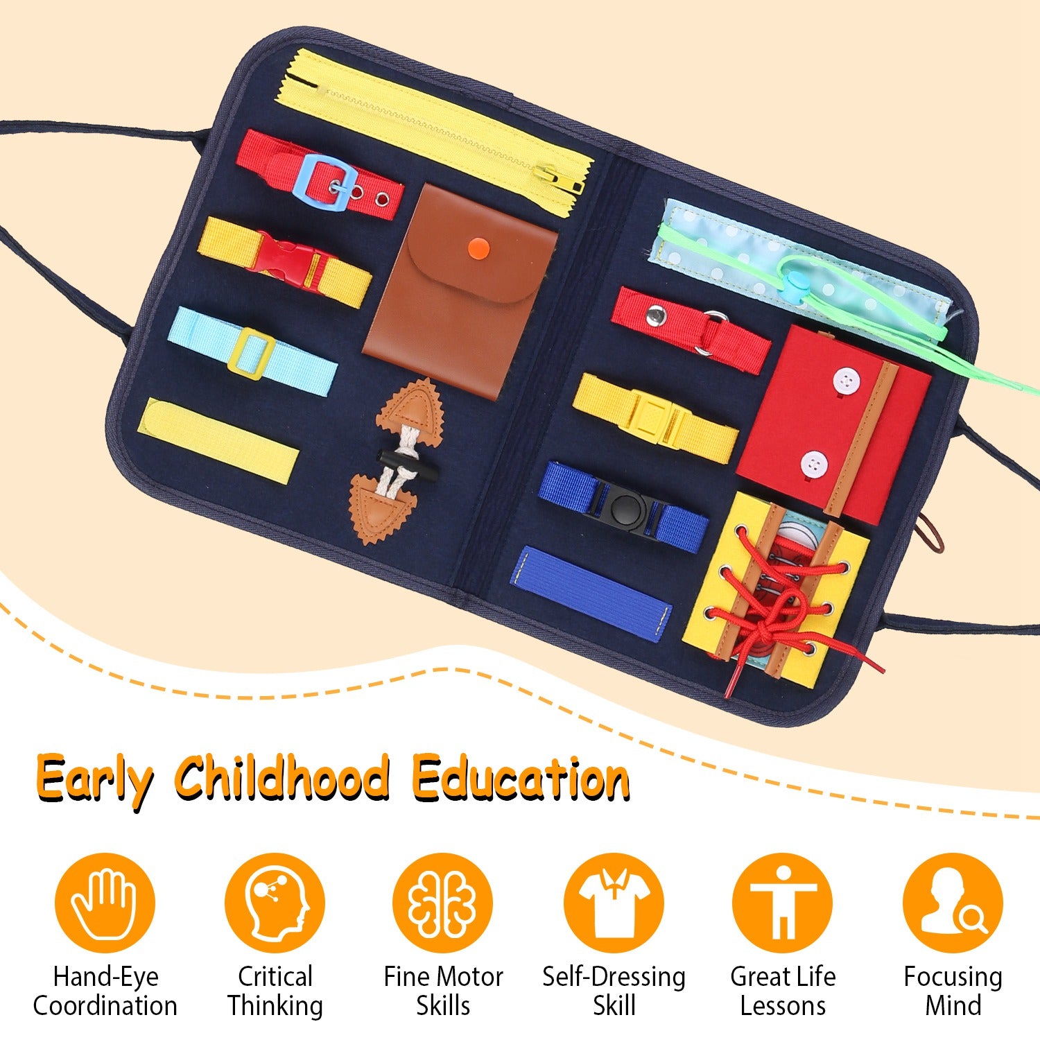 BrainBoost Sensory Busy Board for Little Learners