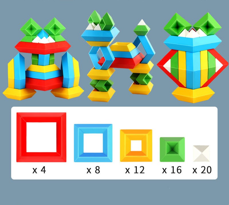 Build, Stack & Learn Rainbow Rings Toy