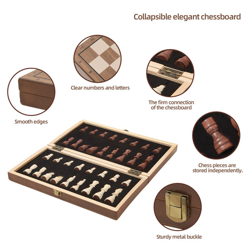 BrainBoost Magnetic Portable Chess Set for All Ages