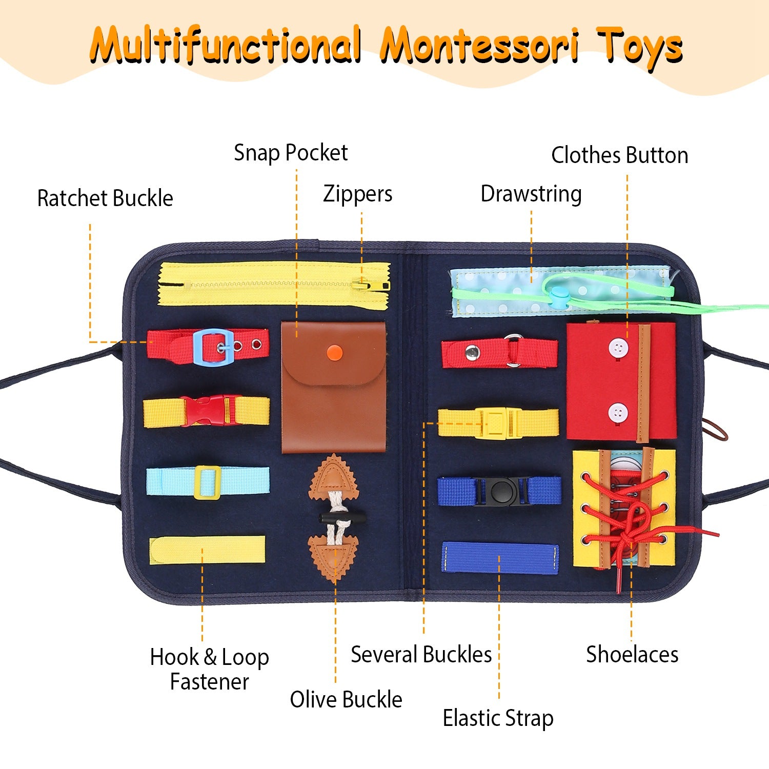 BrainBoost Sensory Busy Board for Little Learners